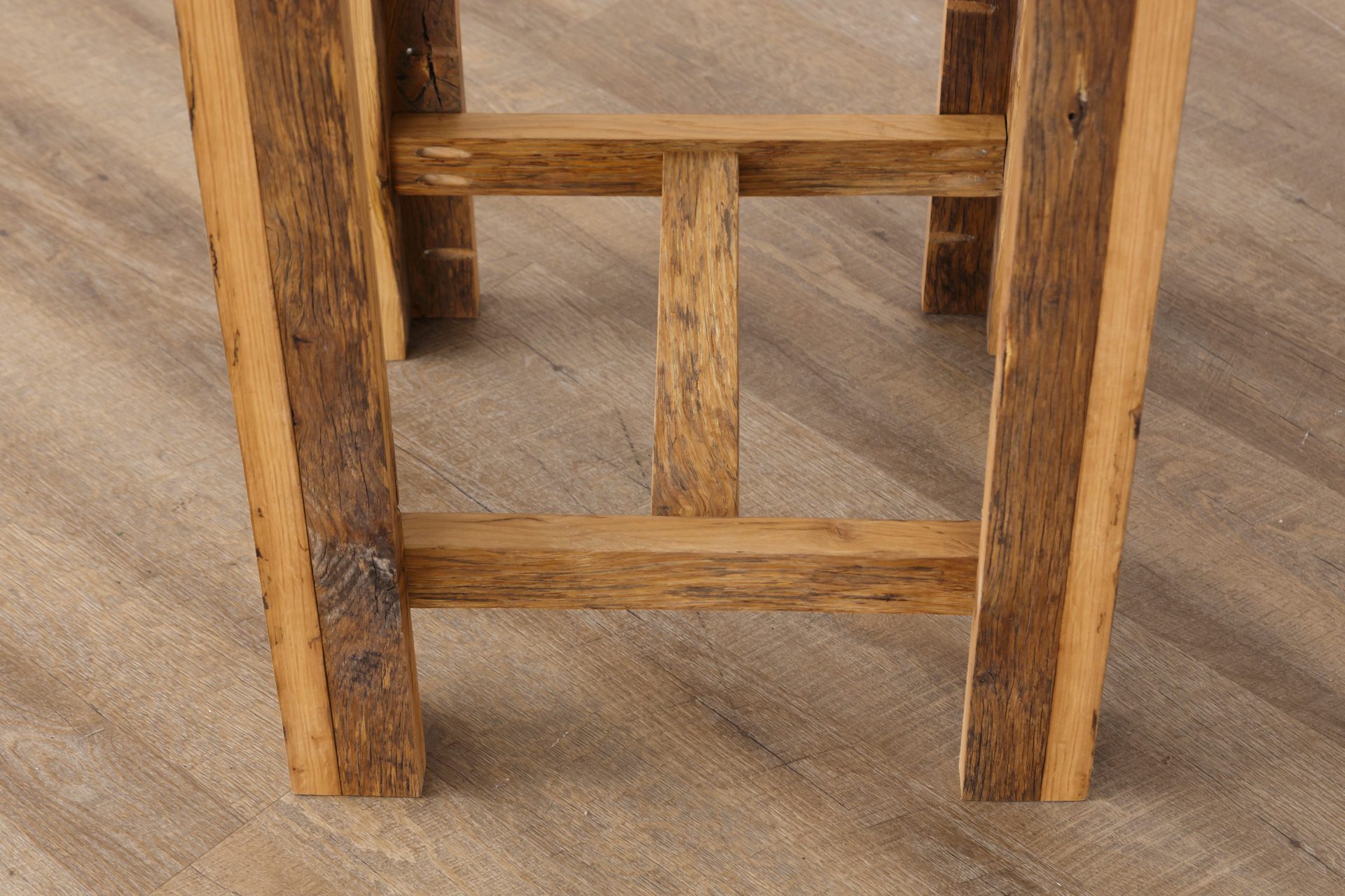 Rustic Reclaimed Oak End Table