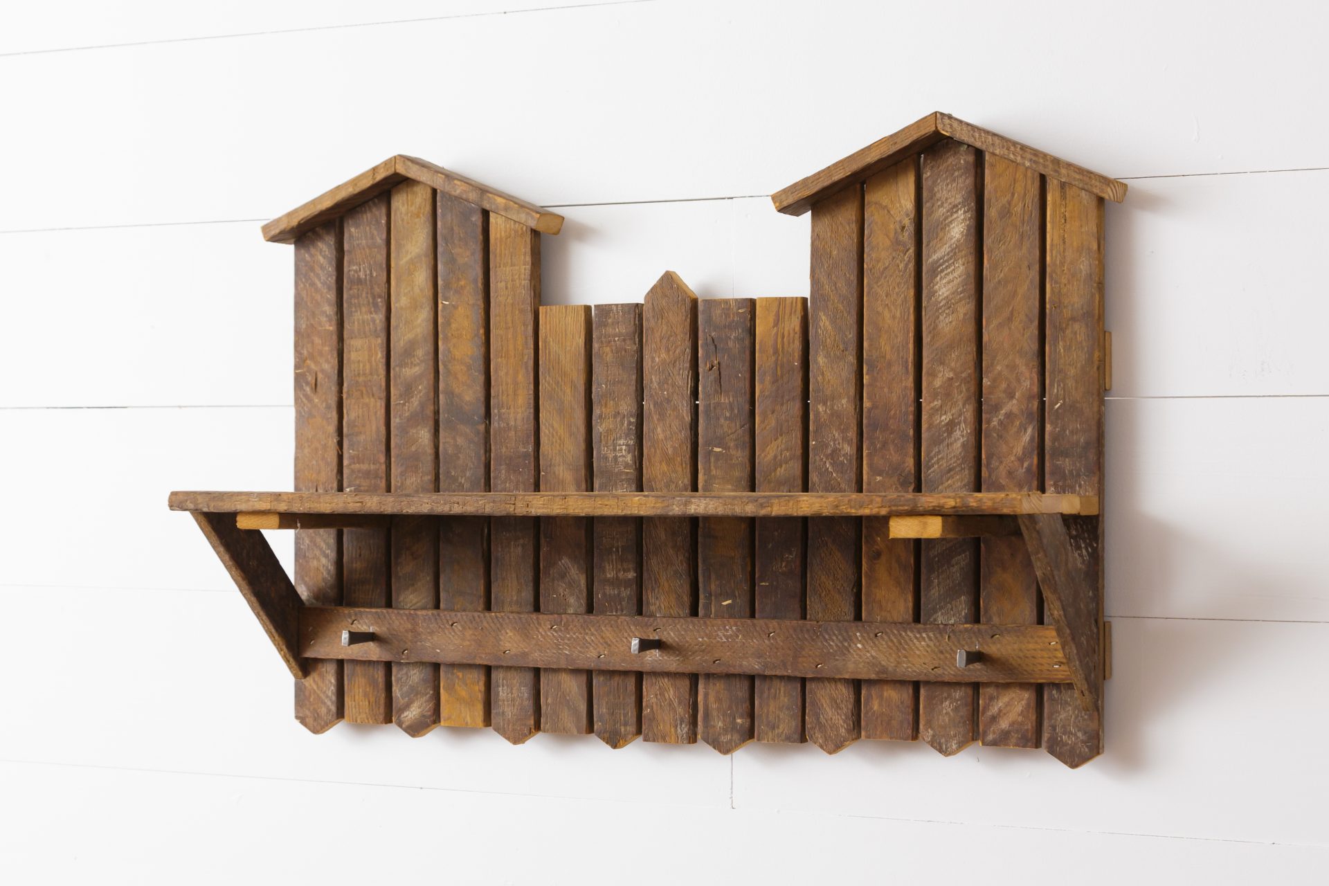 Reclaimed Oak Wall Coat Rack