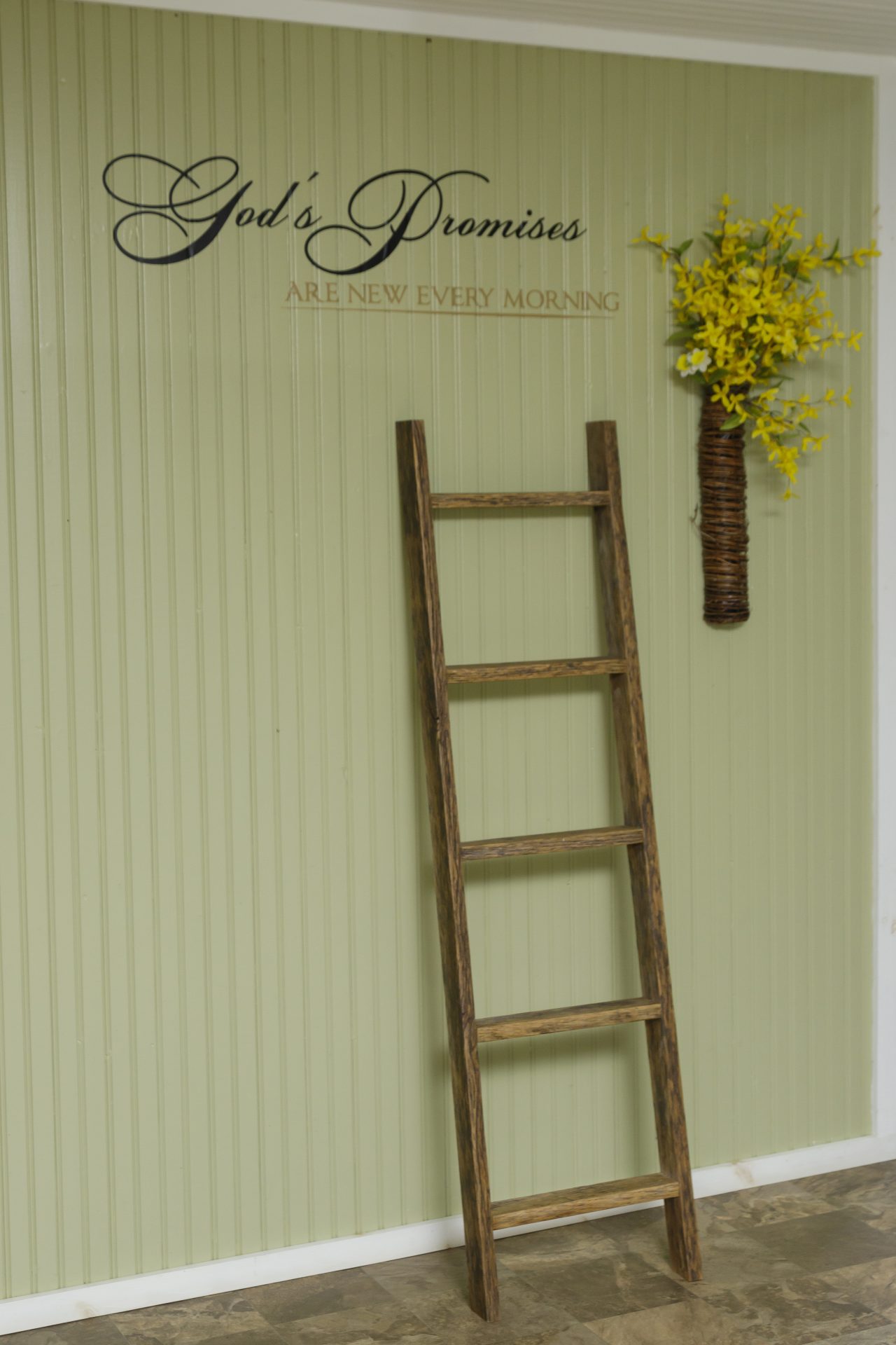 Decorative Ladder in Tobacco Lath Board