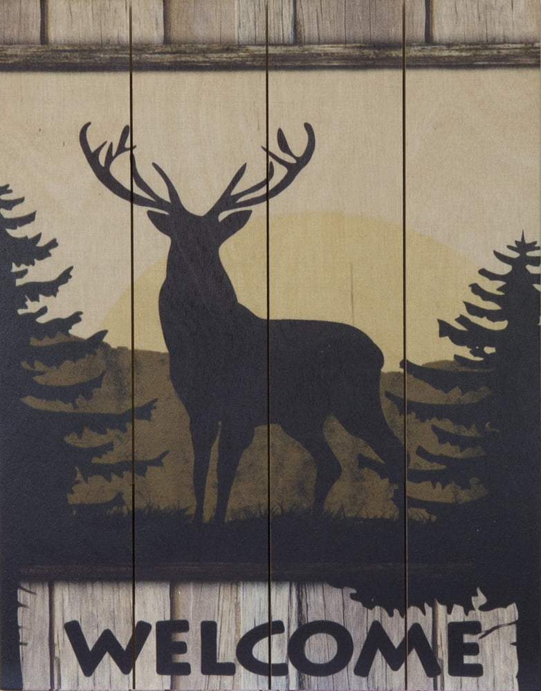 Wood Pallet Art – Deer Welcome
