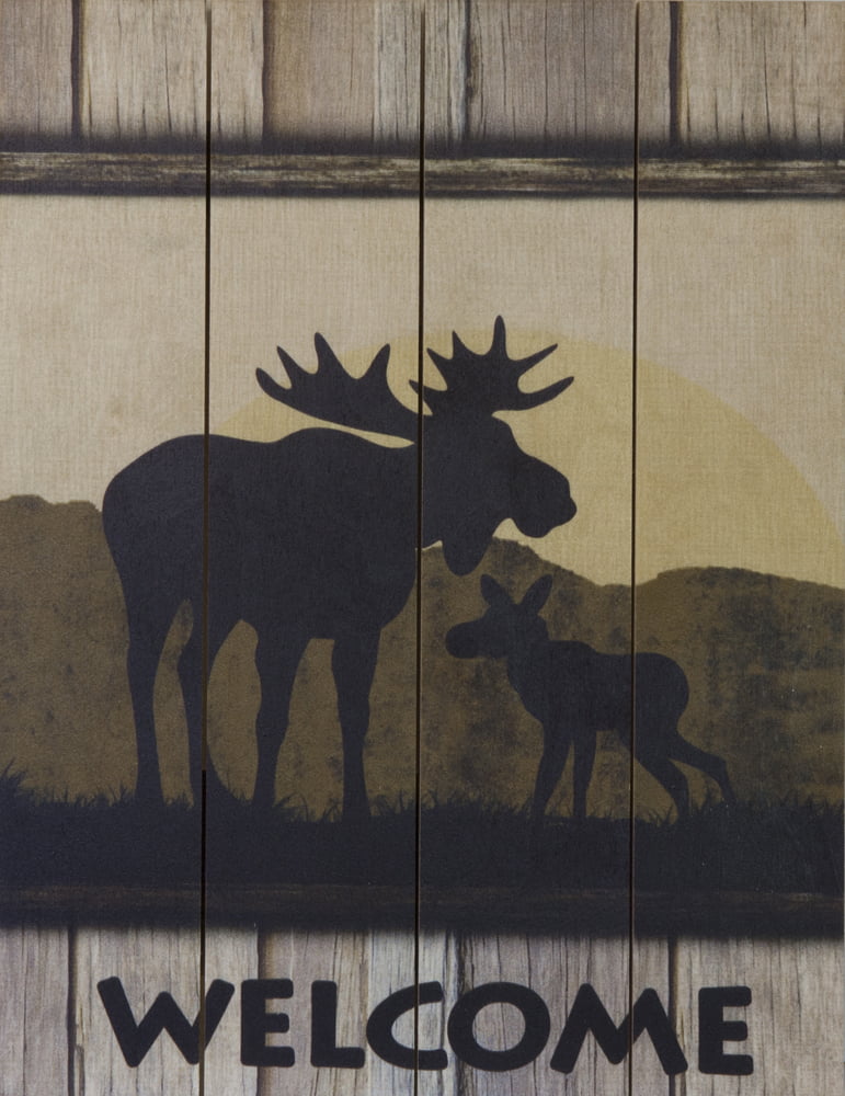 Wood Pallet Art -Moose Welcome