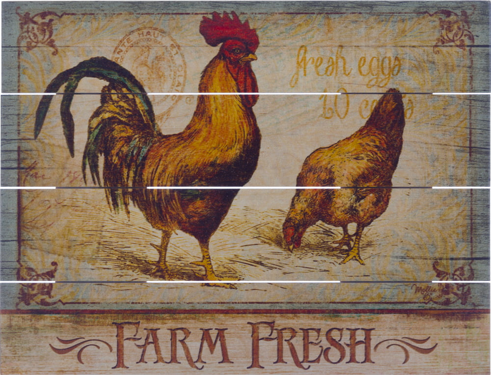 Wood Pallet Art – Farm Fresh Rooster
