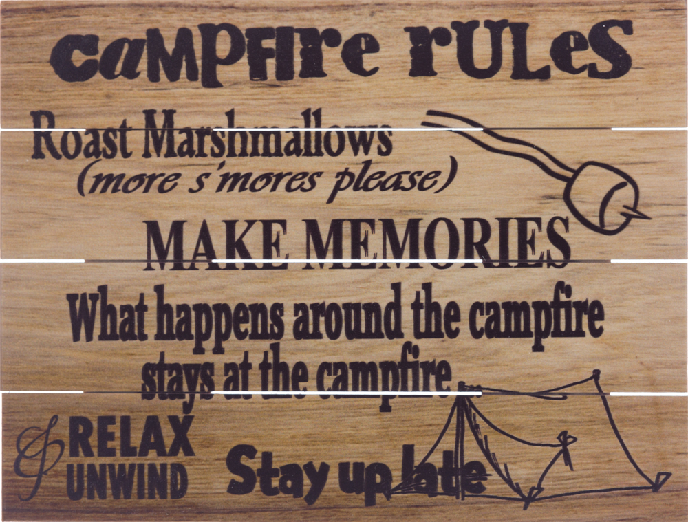 Wood Pallet Art – Campfire Rules