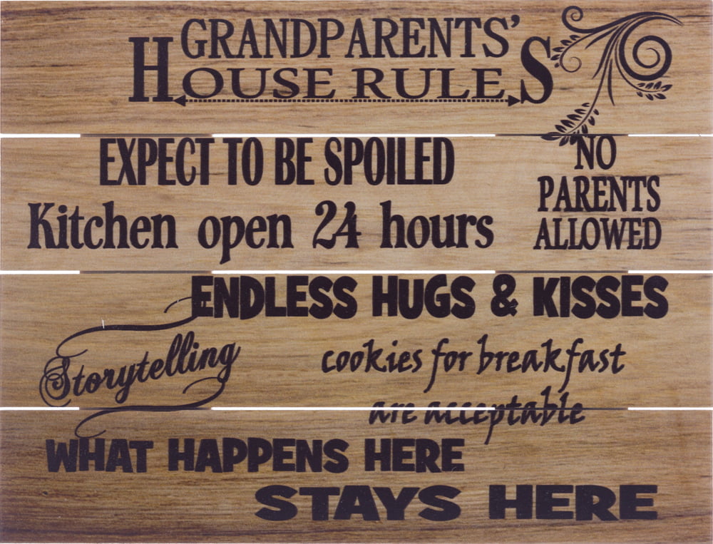 Wood Pallet Art – Grandparent Rules