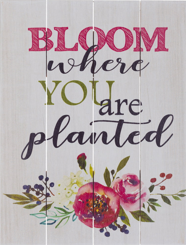 Wood Pallet Art – Bloom Where You Are