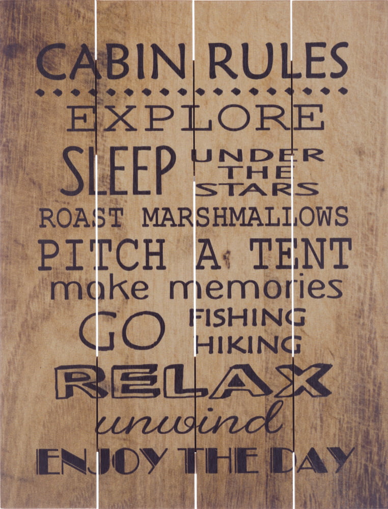 Wood Pallet Art – Cabin Rules