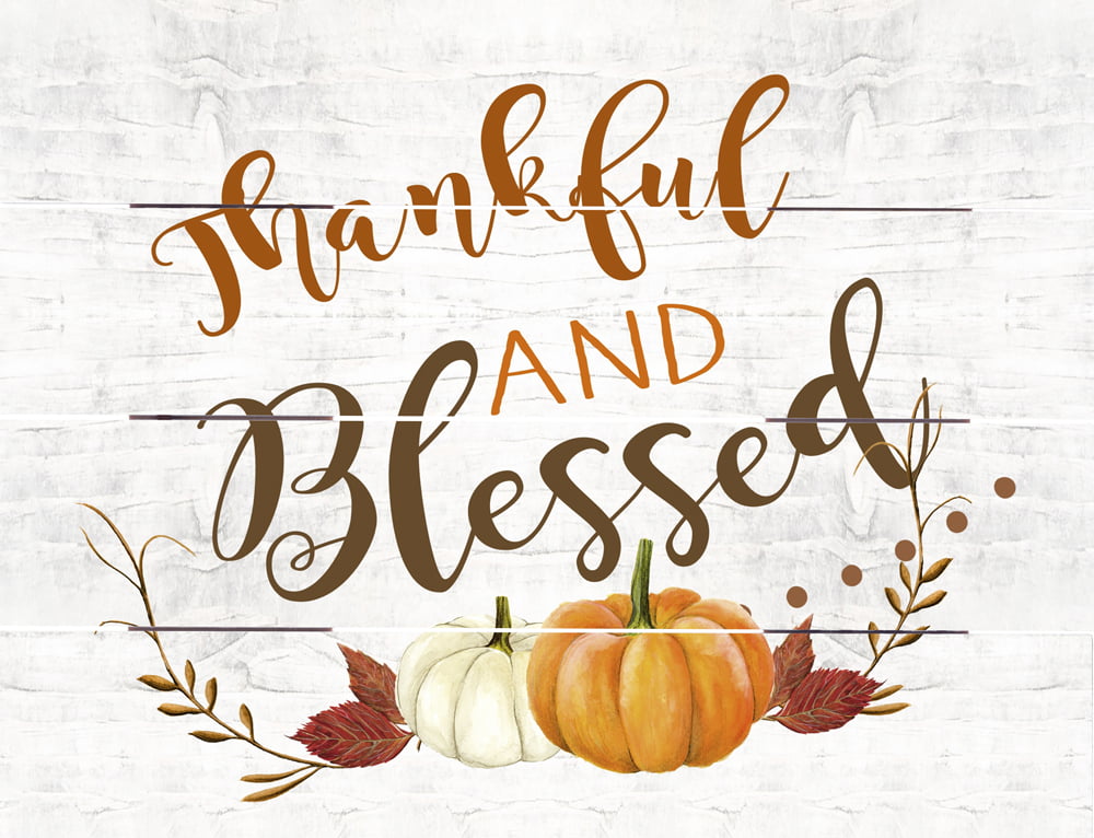 Wood Pallet Art – Thankful and Blessed (White)