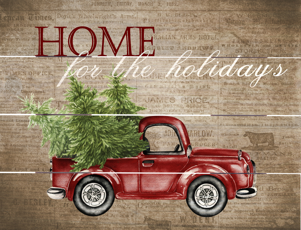 Wood Pallet Art – Home for the Holidays