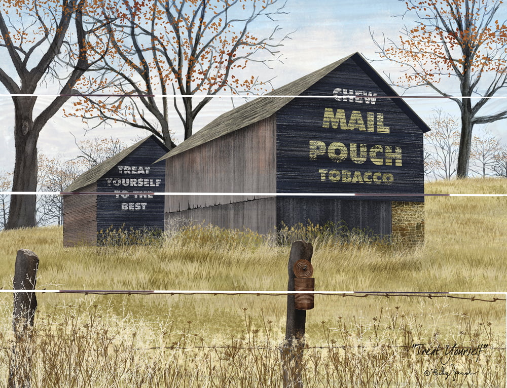 Wood Pallet Art – Treat Yourself (Mail Pouch Tobacco Barn)