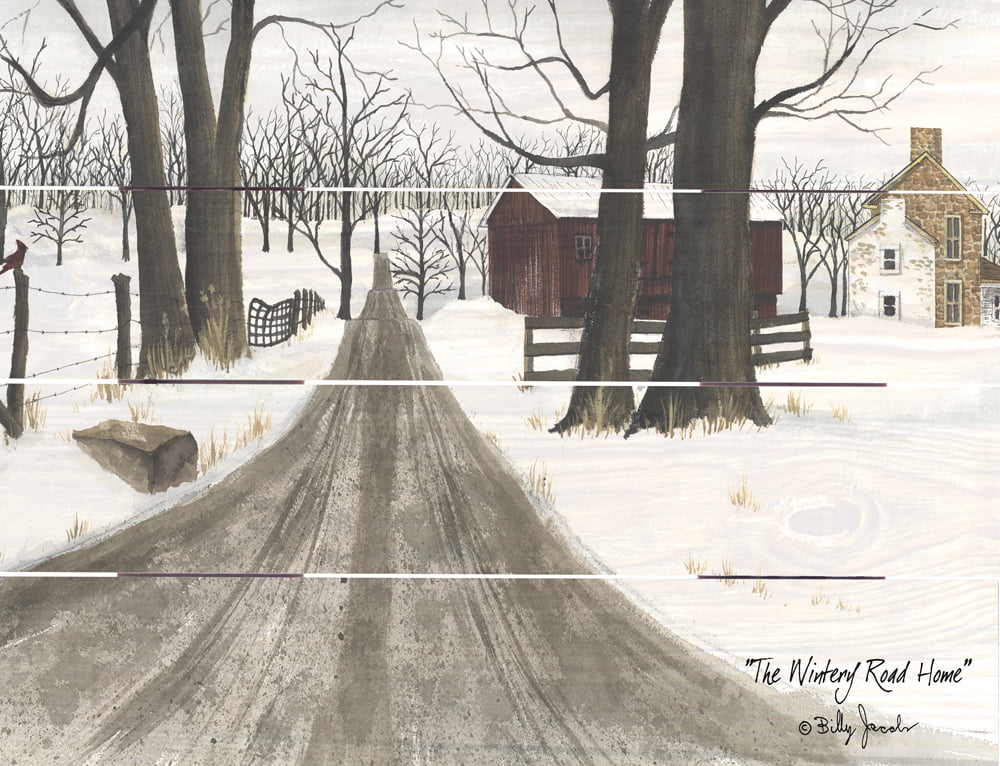 Wood Pallet Art – The Wintery Road Home