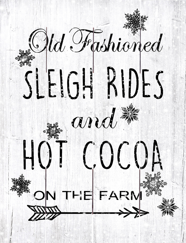 Wood Pallet Art – Sleigh Rides and Cocoa