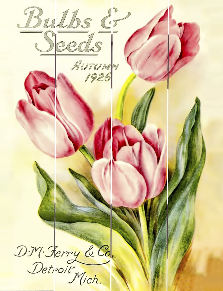 Wood Pallet Art – Bulbs & Seeds Autumn 1926