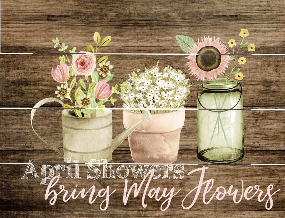 Wood Pallet Art – April Showers