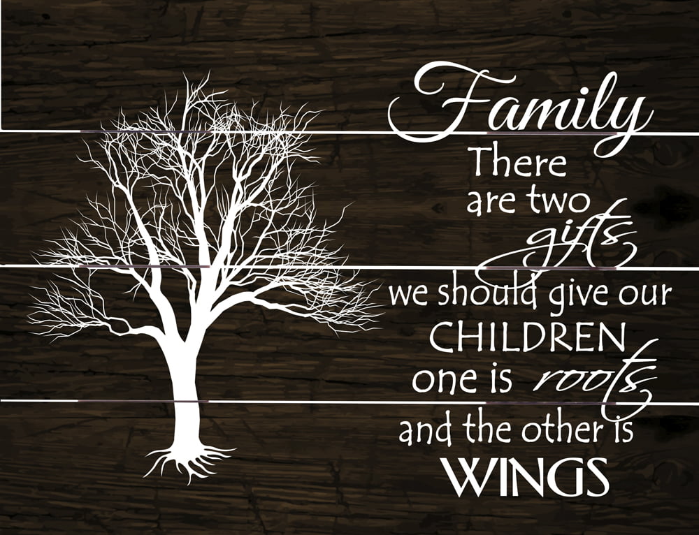 Wood Pallet Art – Family-Roots and Wings