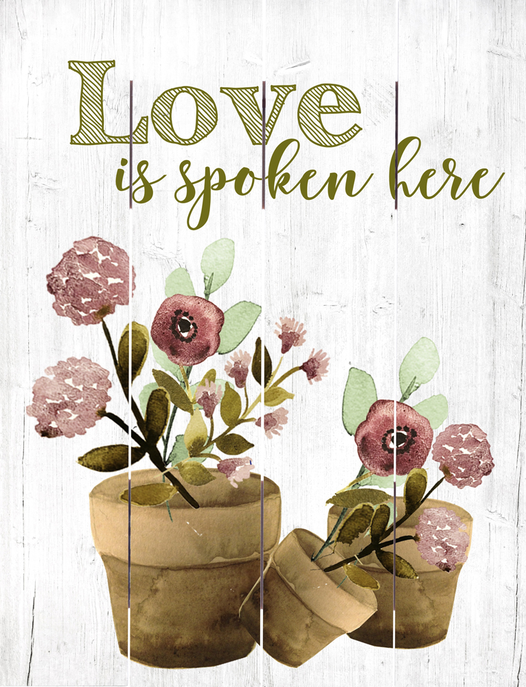 Wood Pallet Art – Love is Spoken