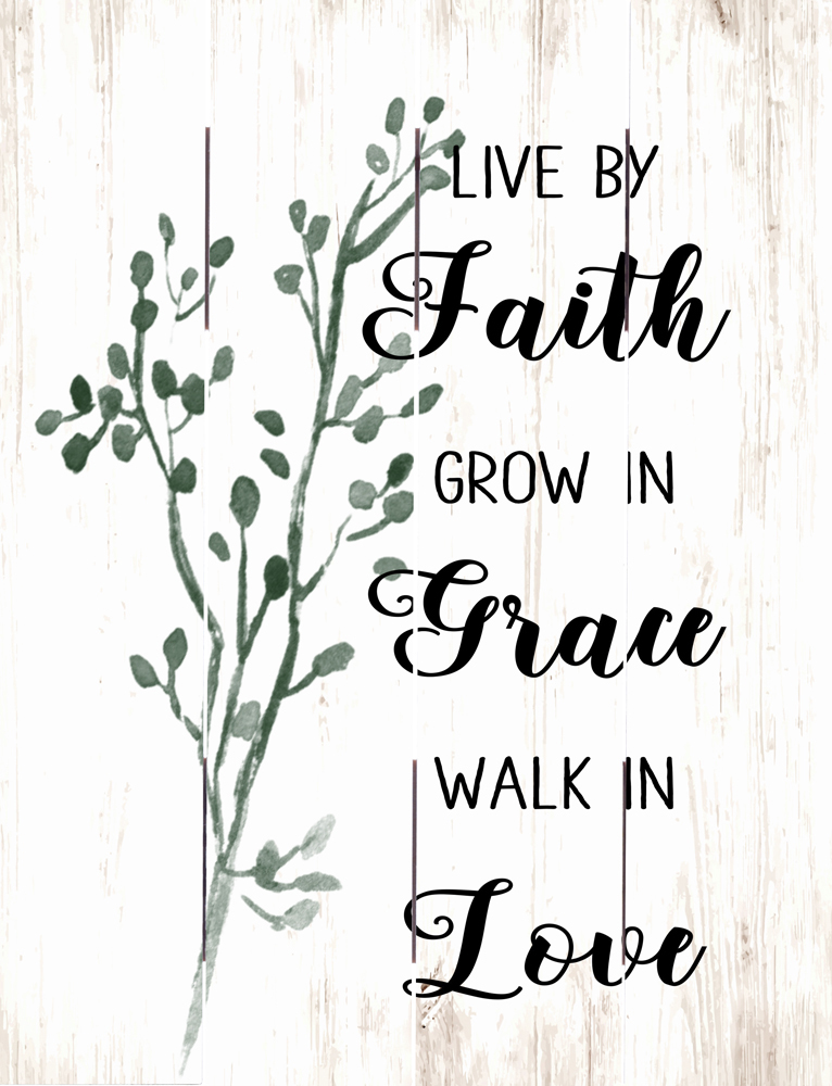 Wood Pallet Art – Live by Faith