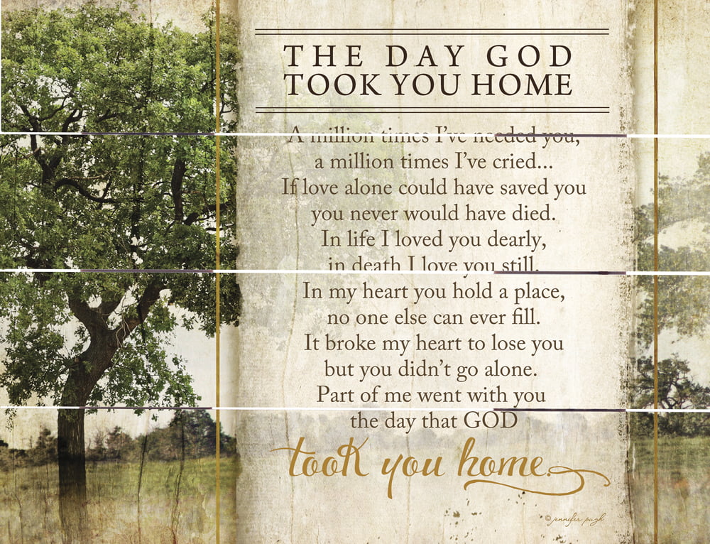 Wood Pallet Art – The Day God Took You Home