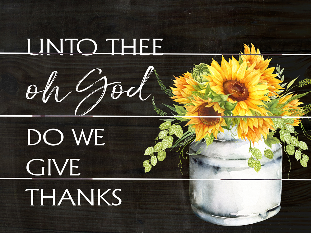 Wood Pallet Art – Oh God We Give Thanks