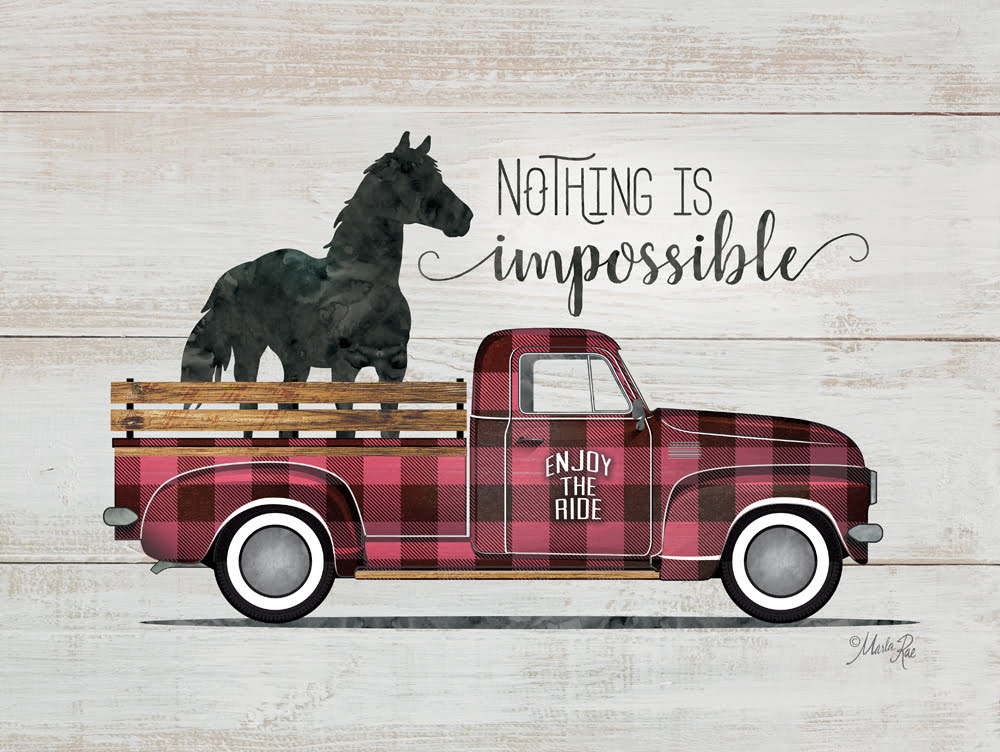 Wood Pallet Art – Nothing is Impossible – Vintage Truck