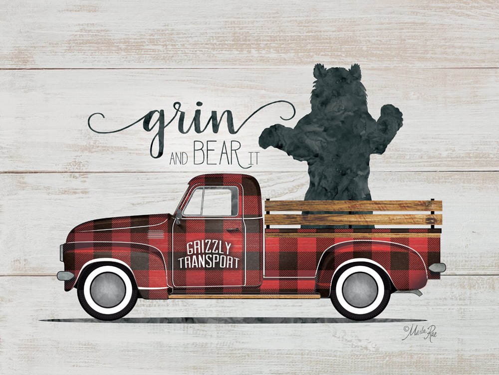 Wood Pallet Art – Grin and Bear it – Vintage Truck