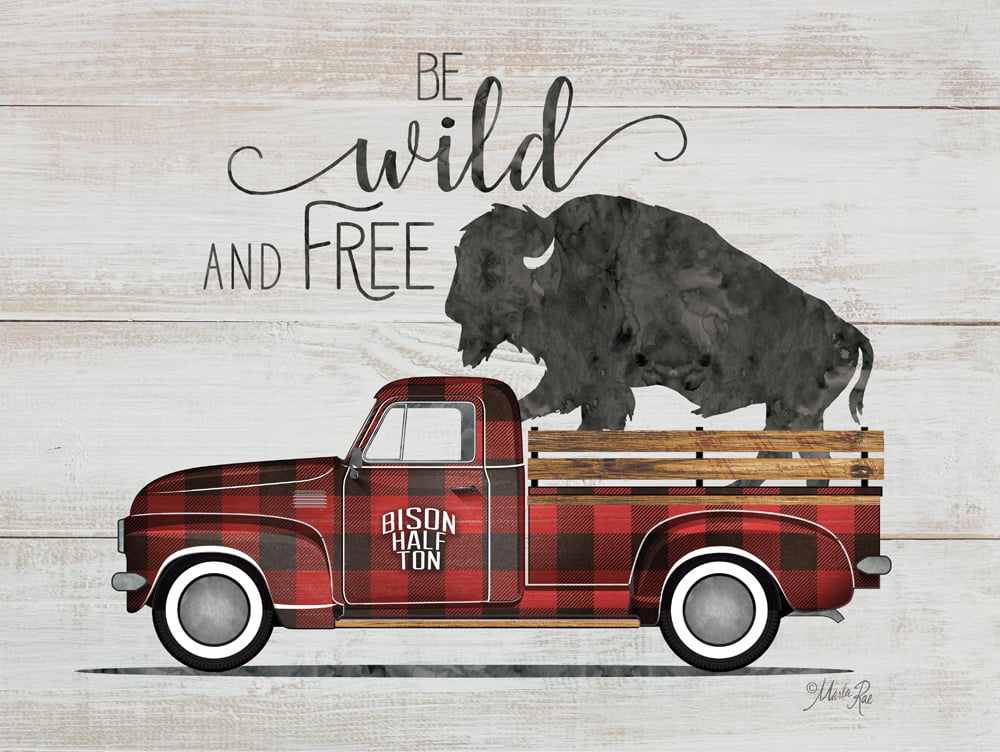 Wood Pallet Art – Wild and Free – Vintage Truck