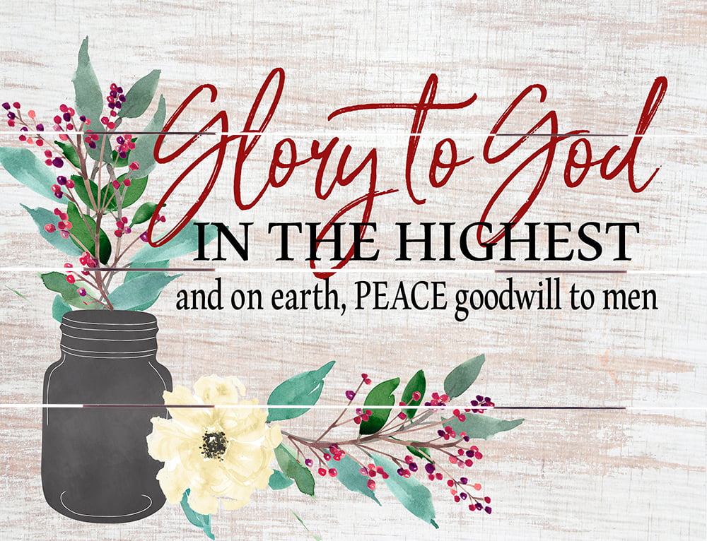 Wood Pallet Art – Glory to God in the Highest