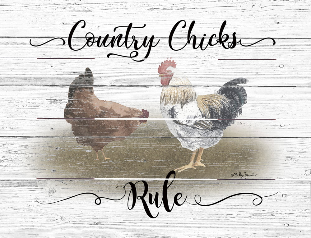 Wood Pallet Art – Country Chicks