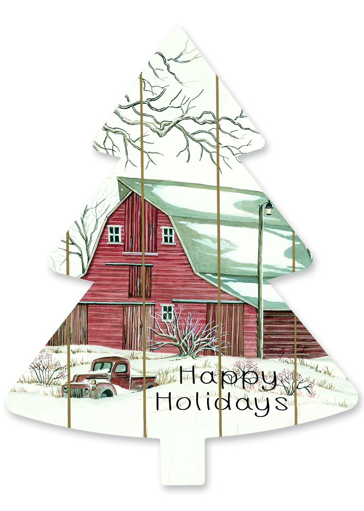 Cut Out Pallet Art – Barn Happy Holidays