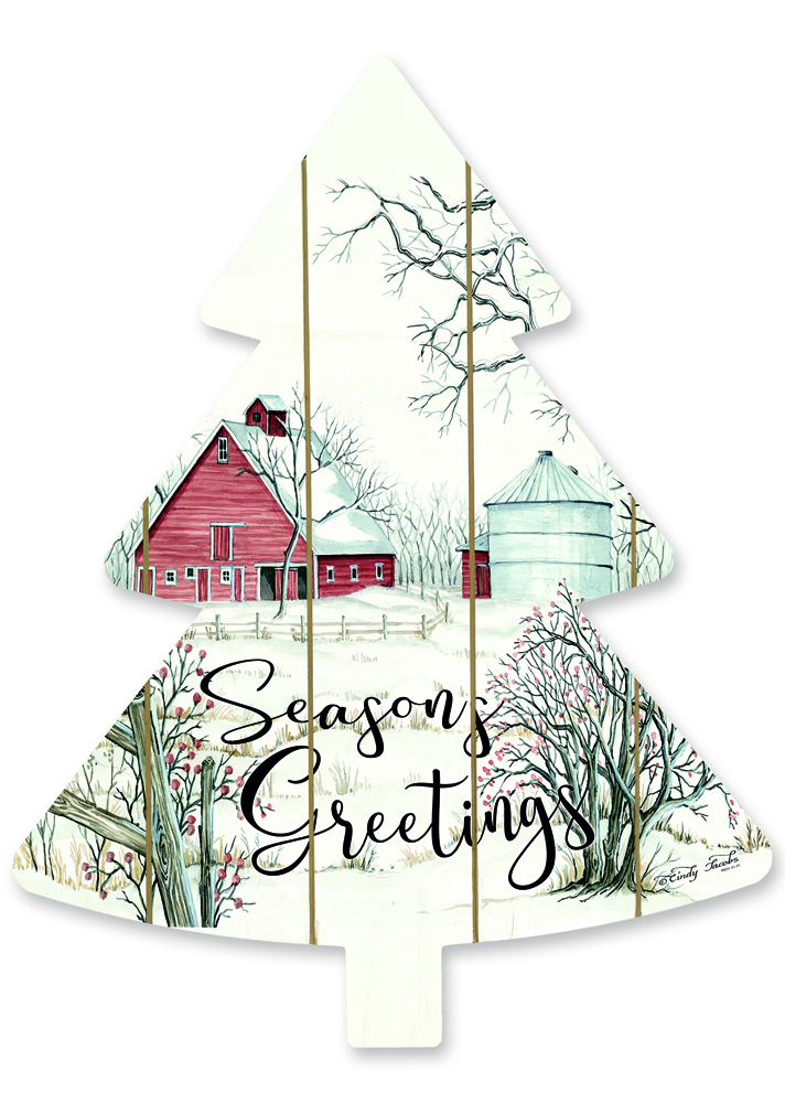 Cut Out Pallet Art – Barn Seasons Greetings