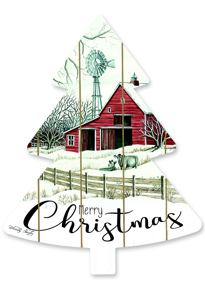 Cut Out Pallet Art – Barn Merry Christmas