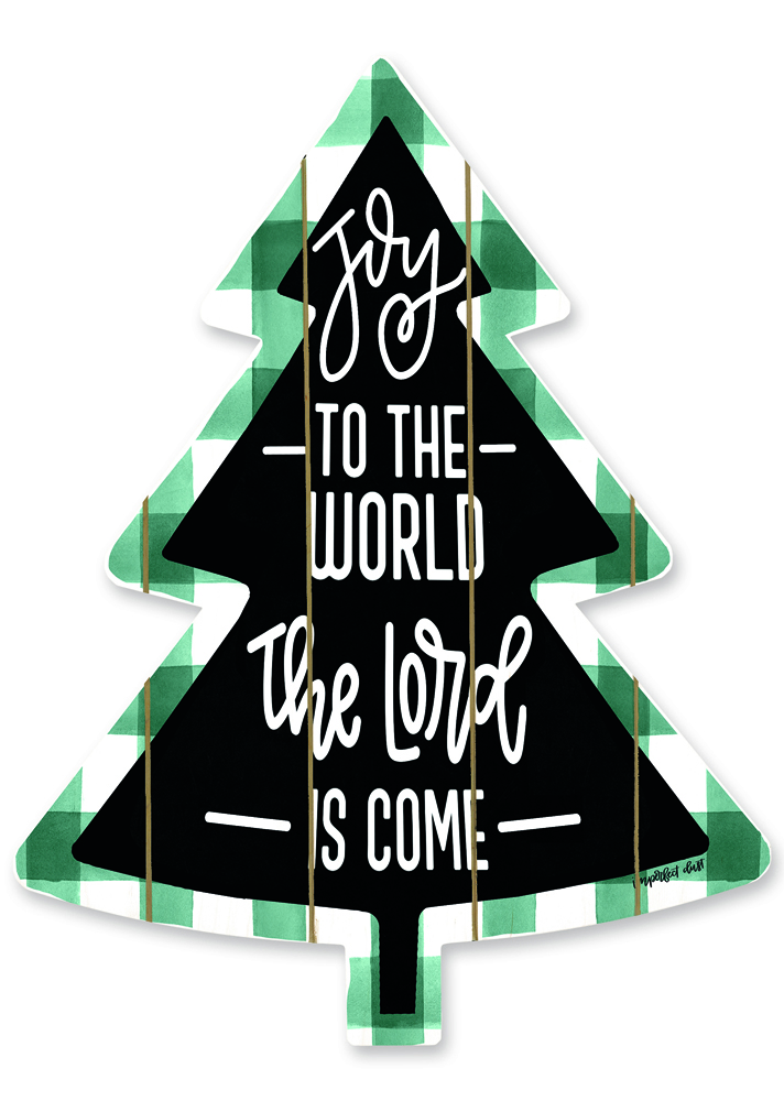 Cut Out Pallet Art – Joy to the World – Buffalo Check