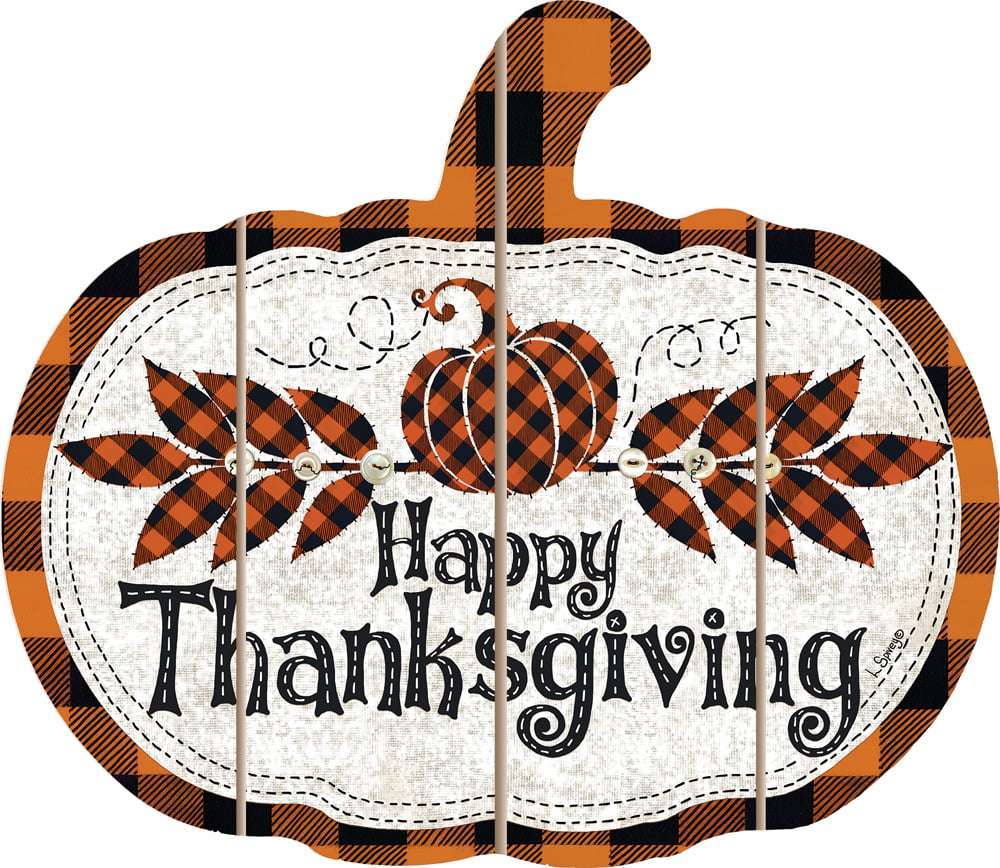 Cut Out Pallet Art – Happy Thanksgiving – Buffalo Checkered