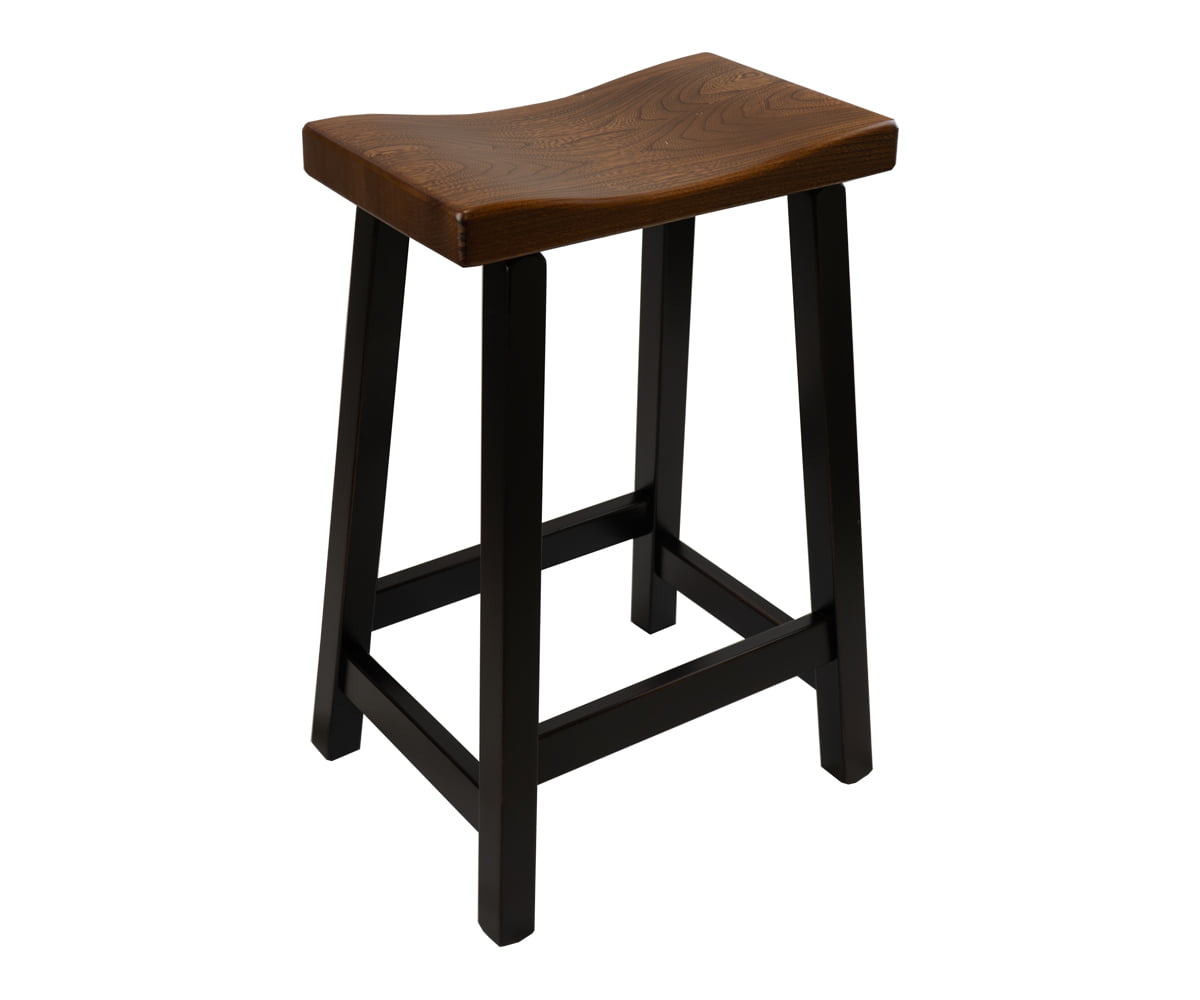 Urban Bar Stool with Maple Base and Elm Seat