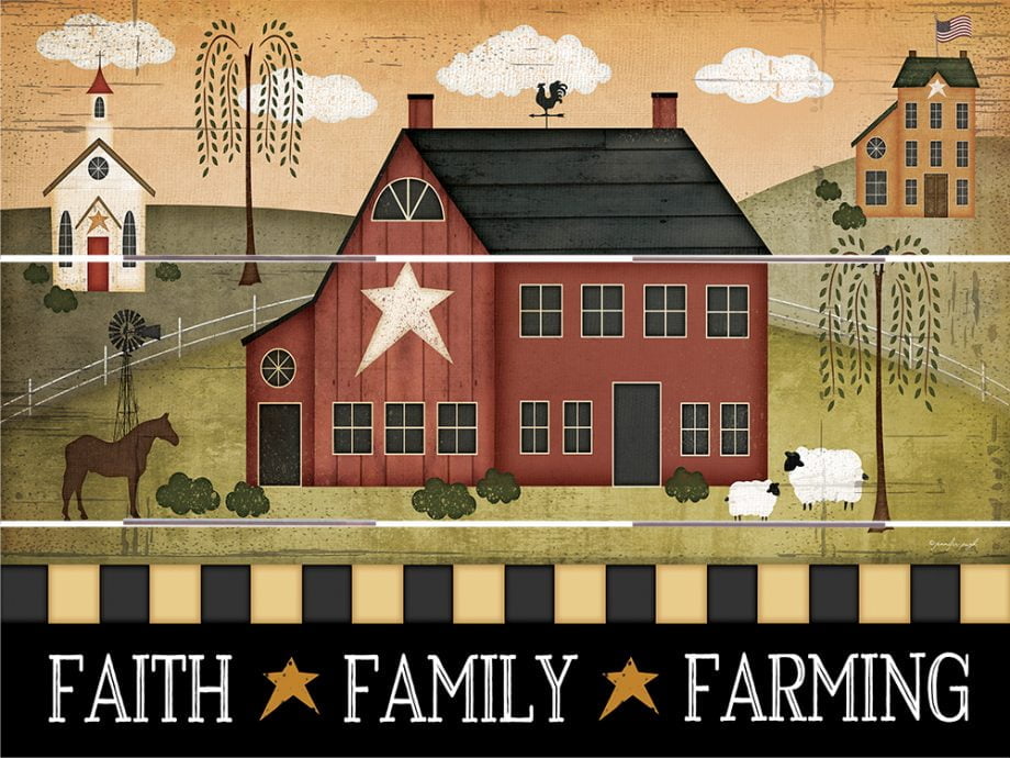 Wood Pallet Art – Family – Faith – Farming