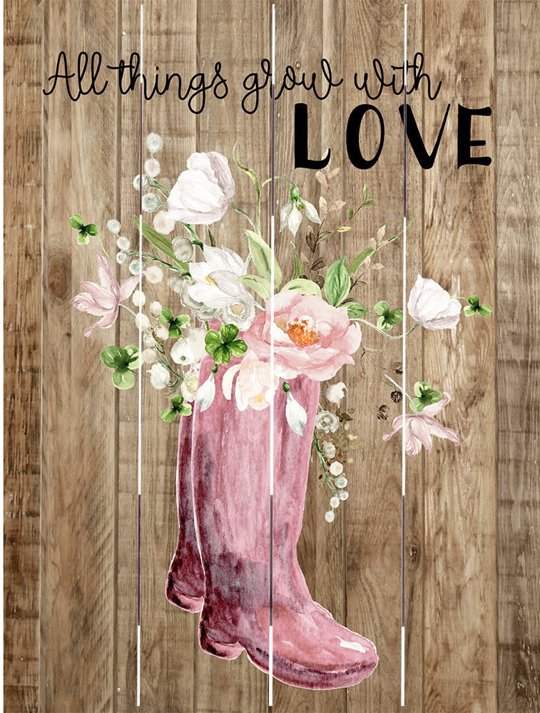 Wood Pallet Art – All Things Grow with Love