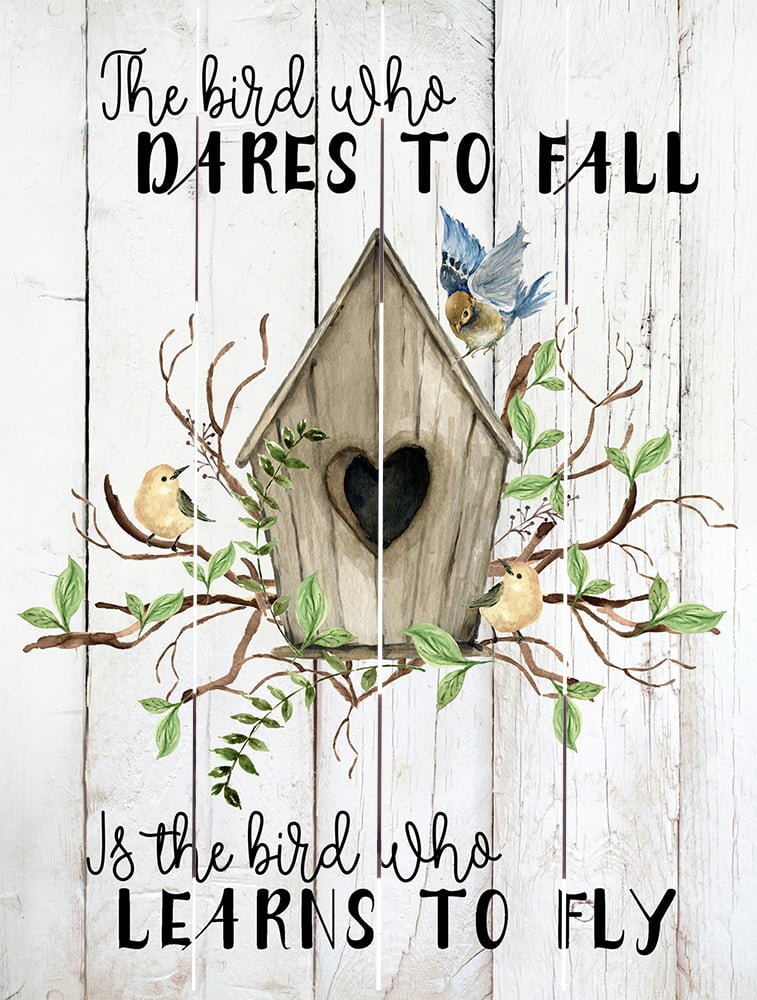 Wood Pallet Art – Dare to Fall, Learn to Fly