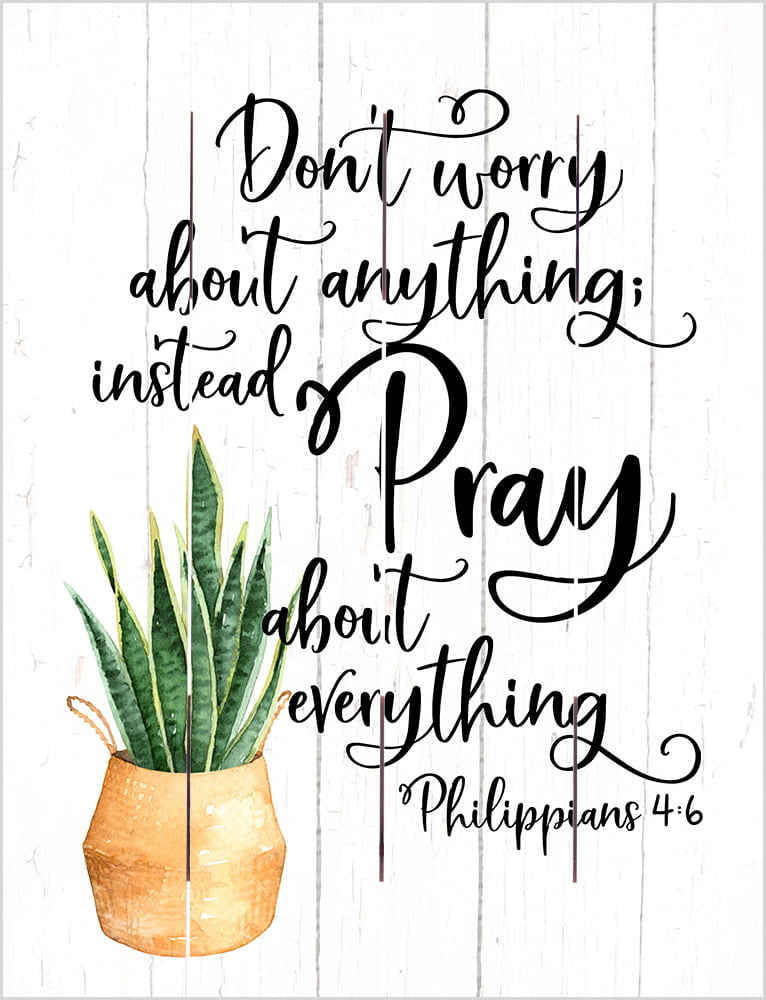Wood Pallet Art – Pray About Everything