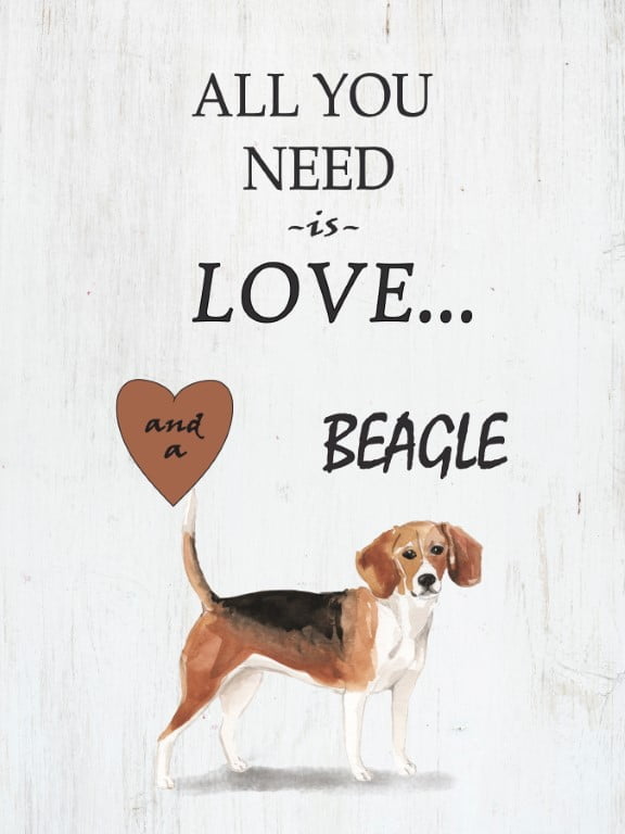 Wood Pallet Art - Love and a Beagle