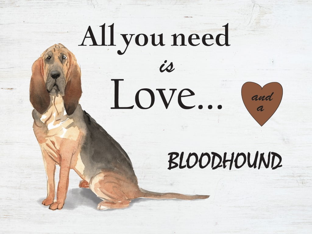 Wood Pallet Art - Love and a Bloodhound