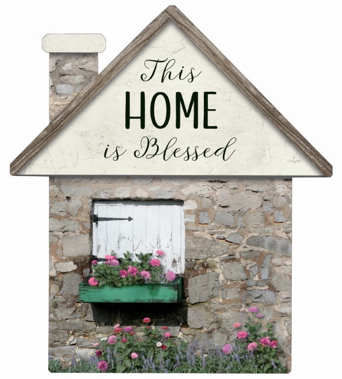 Blessed – House Cut Out Wood Wall Art