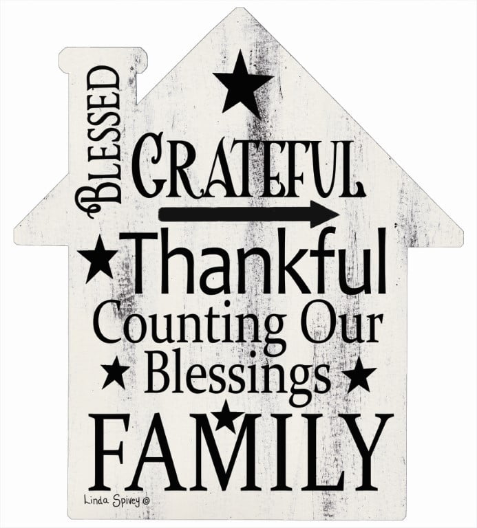 Grateful – House Cut Out Wood Wall Art