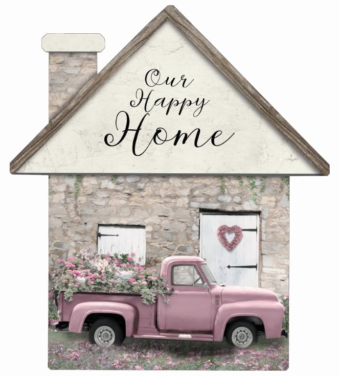 Happy Home – House Cut Out Wood Wall Art