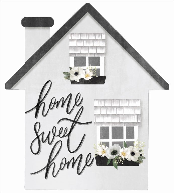 Home Sweet Home – House Cut Out Wood Wall Art