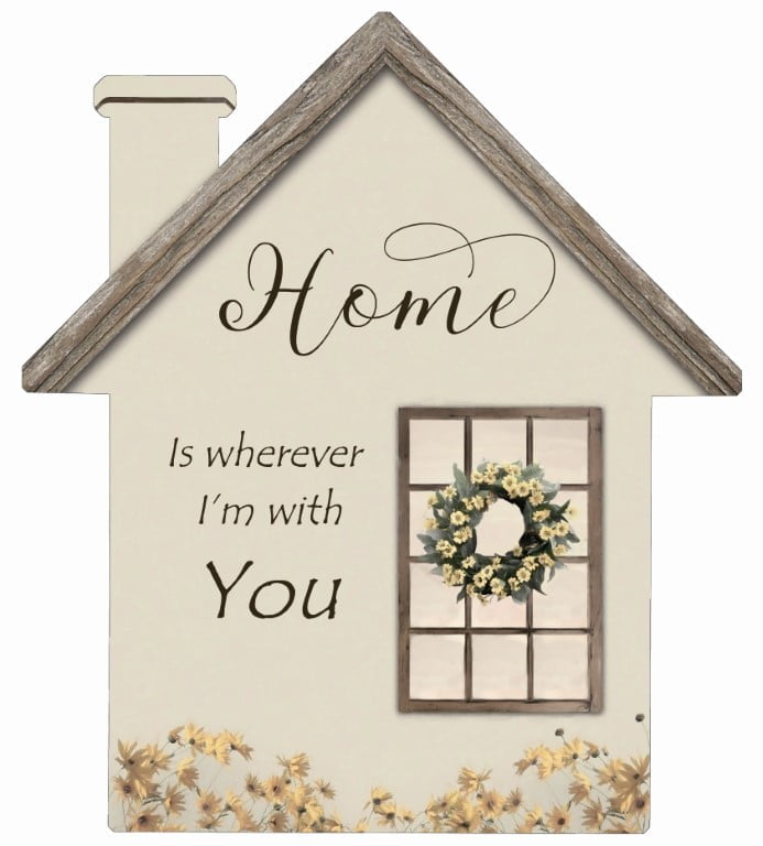 I’m with You – House Cut Out Wood Wall Art
