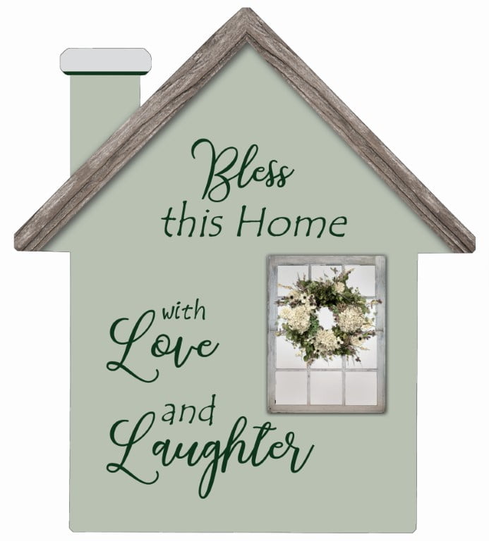 Love and Laughter – House Cut Out Wood Wall Art