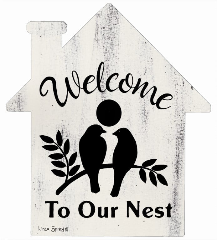 Welcome to Our Nest – House Cut Out Wood Wall Art