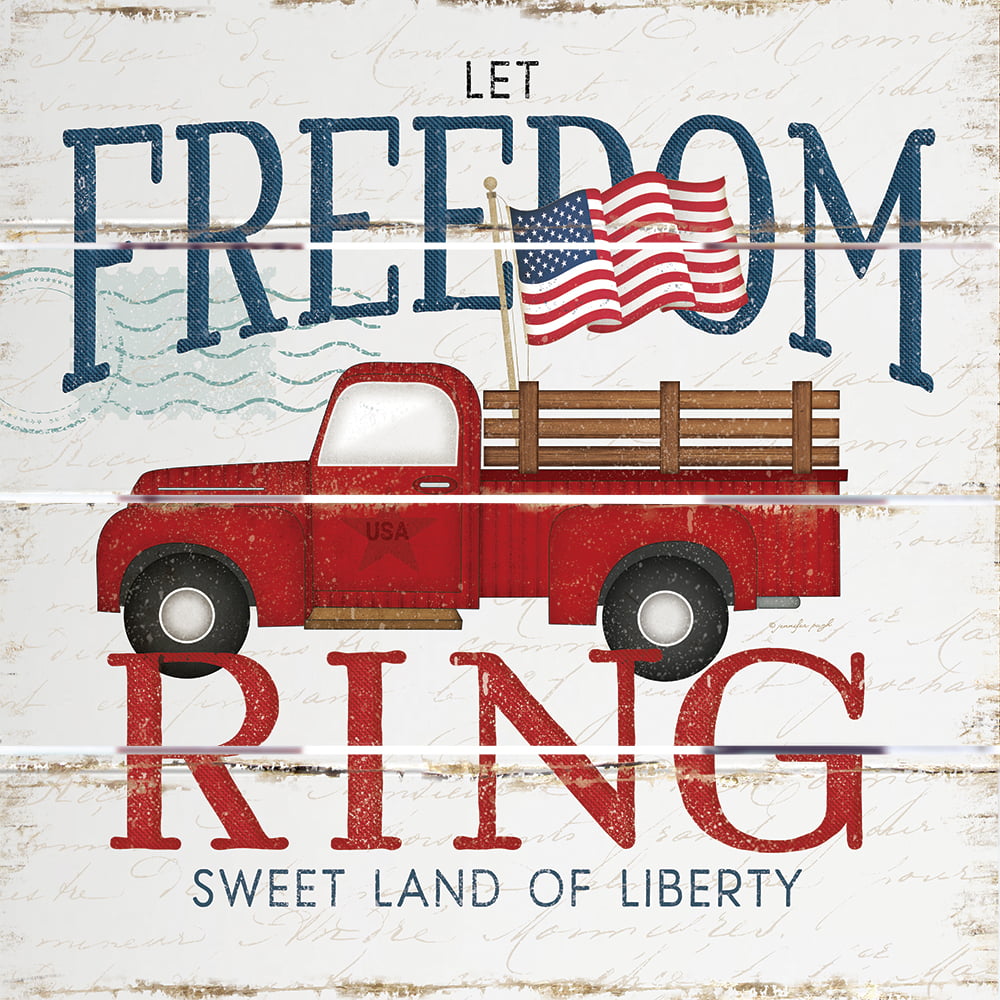 Wood Pallet Art – Let Freedom Ring Truck