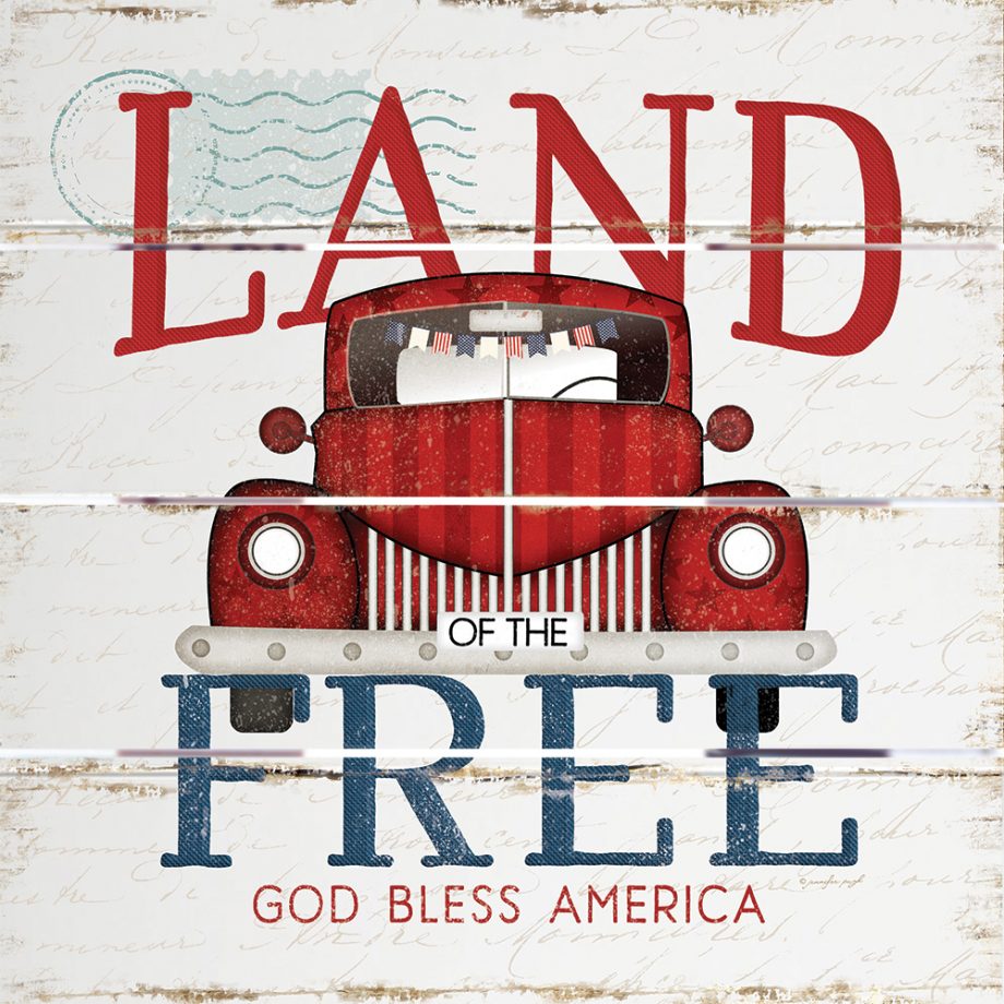 Wood Pallet Art – Land of the Free Truck