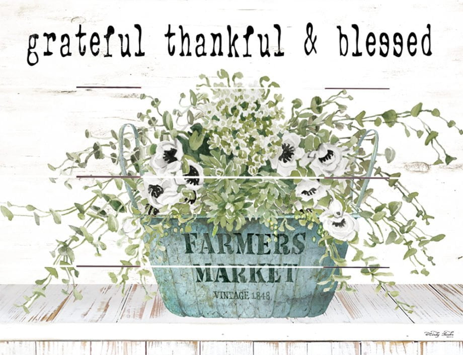 Wood Pallet Art – Grateful Thankful & Blessed