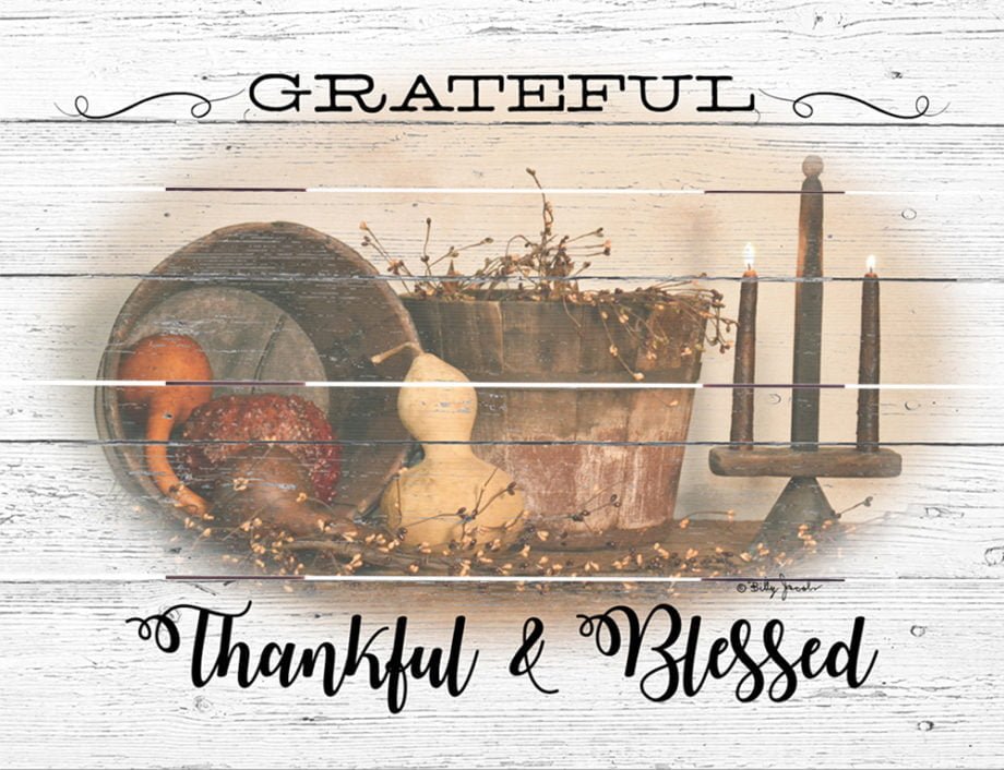 Wood Pallet Art -Grateful Thankful and Blessed (Fall)